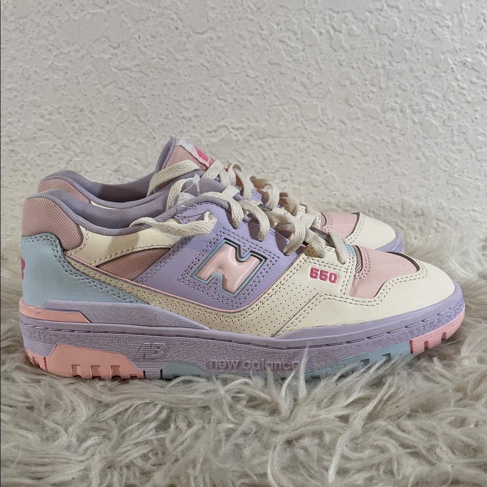 NEW BALANCE 550 Lace Shell Pink With Permafrost Size 6.5 NEW - Picture 4 of 13